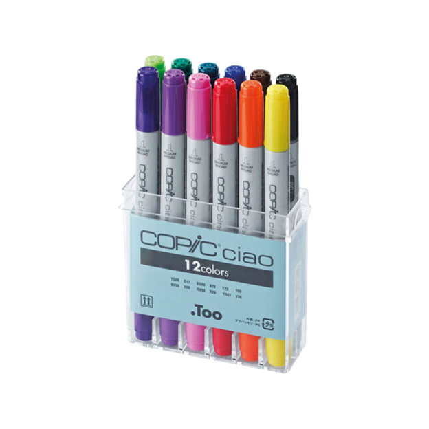 Set Feutres A Alcool Ciao Copic 12 A 72 Marqueurs A Alcool