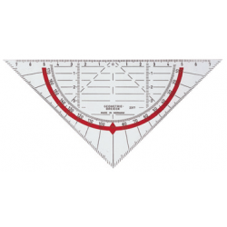 Equerre géométrique 45° hypoténuse 16 cm CLARK scolaire