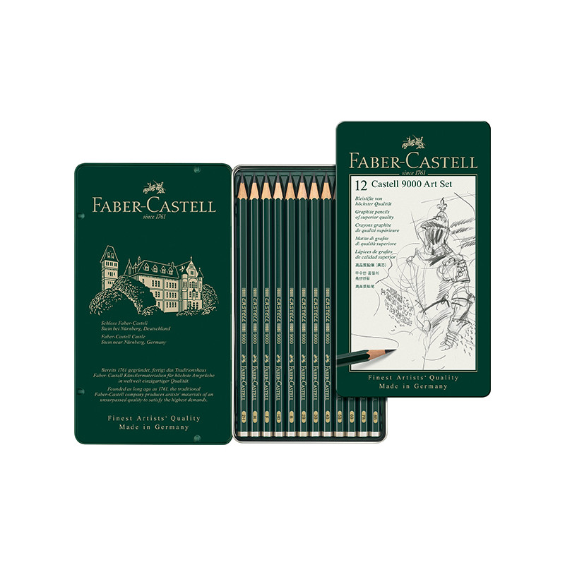 FABER CASTELL BOITE 6 CRAYONS GRAPHITE CASTELL 9000