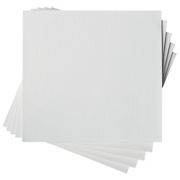 TOILE APPRETEE AUTO ADHESIVE 5 FEUILLES 15X15CM TOILE APPRETEE AUTO ADHESIVE 5 FEUILLES 15X15CM