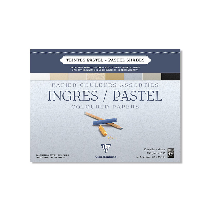 Papier Ingres pour pastel 130 g/m² - Clairefontaine