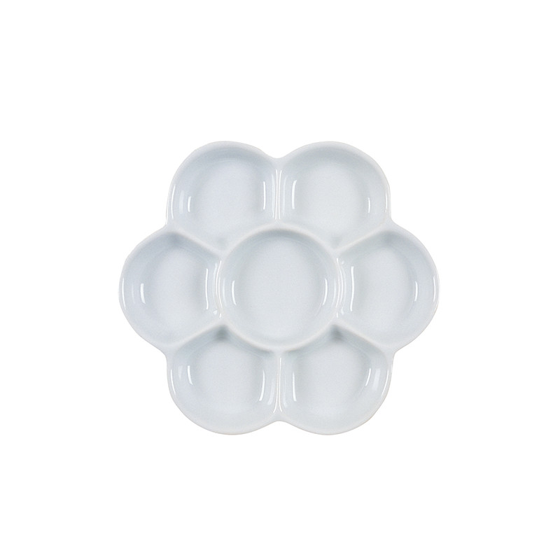 Palette porcelaine en forme de fleur pour aquarelle Boesner