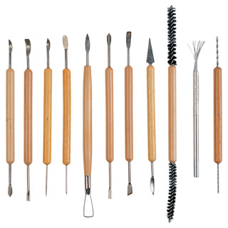 SET 11 OUTILS SCULPTURE ARGILE