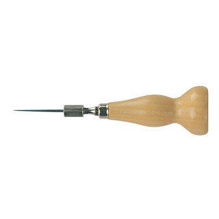 Alène à vis avec aiguille 18 cm  │ Outil de reliure beaux-arts