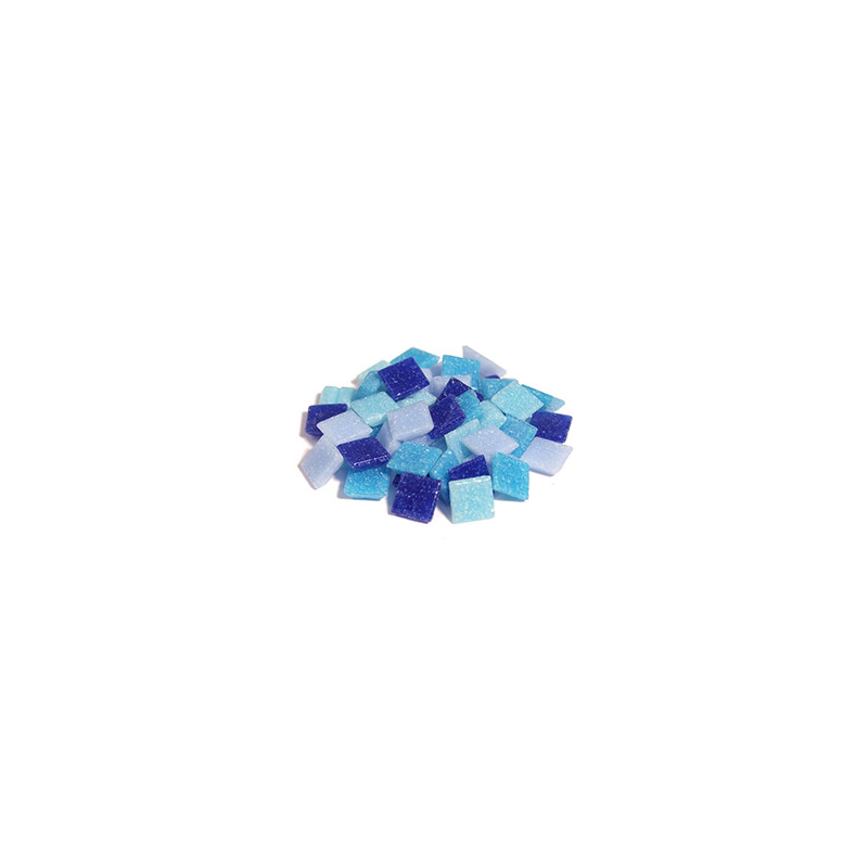 Tesselles de verre Joy mélangées Bleu Mozaik