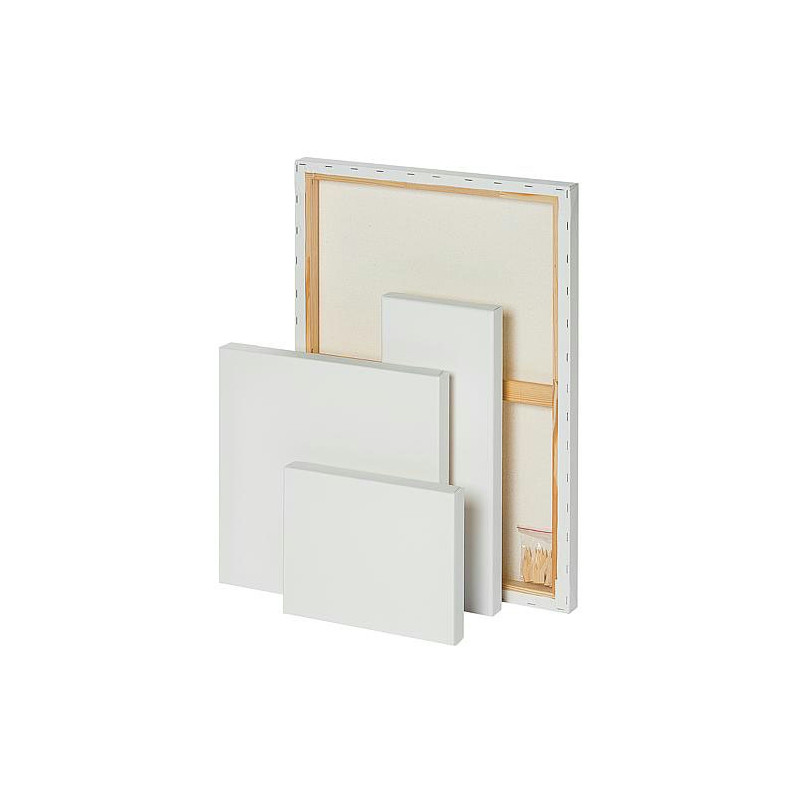 cadre en bois certifié FSC Lot de 4 toiles de 30 x 20 cm châssis à peindre 2 toiles blanches apprêtées non déformable 100 % coton 