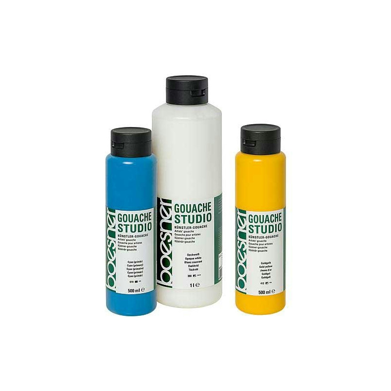 BOESNER GOUACHE STUDIO 500ML 300 BLANC COUVRANT