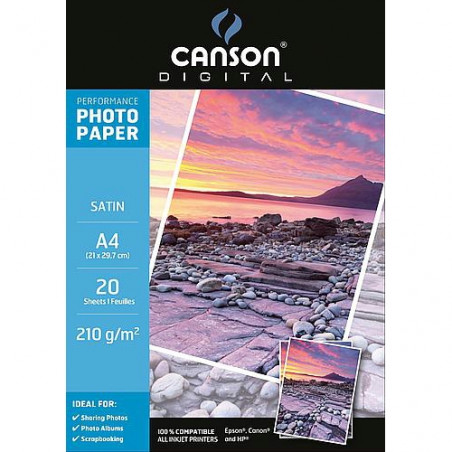 POCH 20FL PERFORMANCE CANSON A4 210G PHOTO SATIN POCH 20FL PERFORMANCE CANSON A4 210G PHOTO SATIN