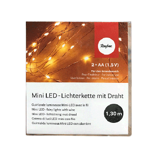 Mini guirlande lumineuse LED avec fil 120 cm Rayher