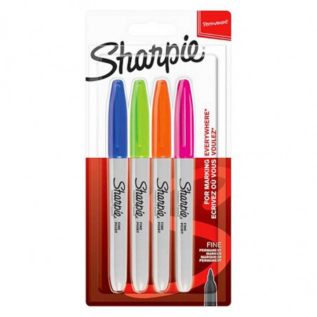 Blister de 4 marqueurs permanent Shapie Fun® pour débuter ou compléter votre collection de couleurs.