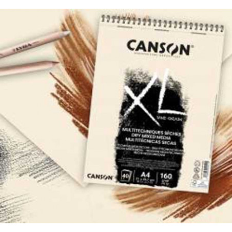 Le <STRONG>papier Canson XL Sand Grain</STRONG> offre un <STRONG>papier à dessin</STRONG> avec une texture sablée naturel. Il co