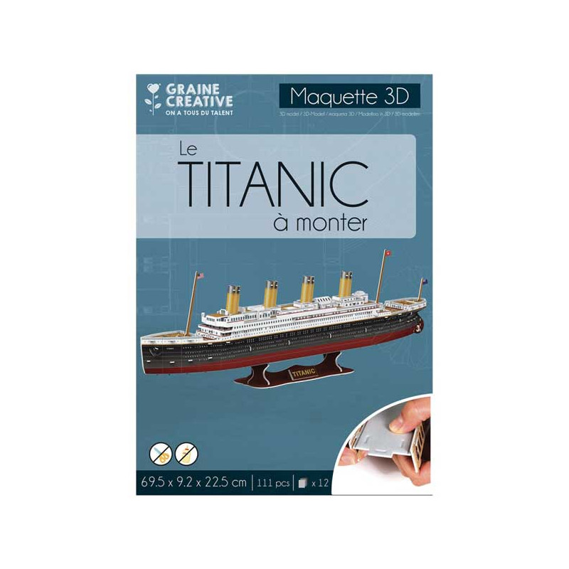 Puzzle maquette Titanic 3D Graine Créative - Matériel DIY