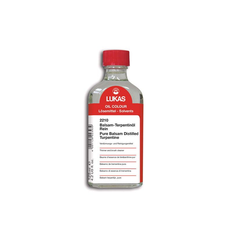 Baume d´essence de térébenthine pure de Lukas pour peintures à l’huile, médiums et vernis.