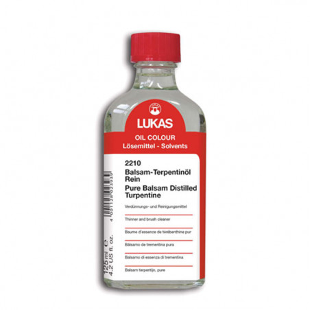 Baume d´essence de térébenthine pure de Lukas pour peintures à l’huile, médiums et vernis.