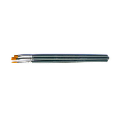 Set de 3 pinceaux plats pour aquarelle Winsor &amp; Newton en poil synthétique et manche court.