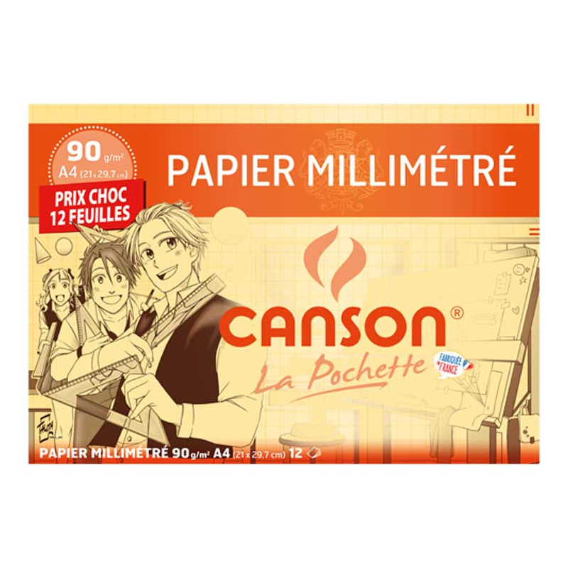 Papier millimétré Canson 90 g/m²