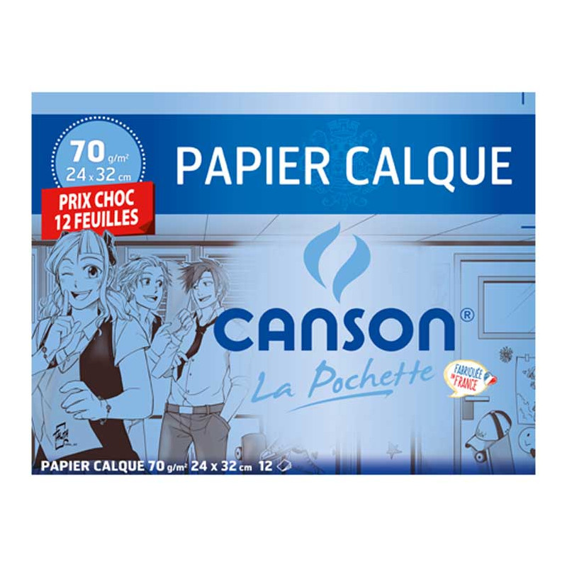 Bloc Papier Calque Canson - A3 - 70 g - 40 feuilles - Papier