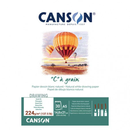 Le <STRONG>papier Canson® “C” à grain®</STRONG> est idéal pour le dessin. Il offre un grain fin, ni trop lisse, ni trop présent,