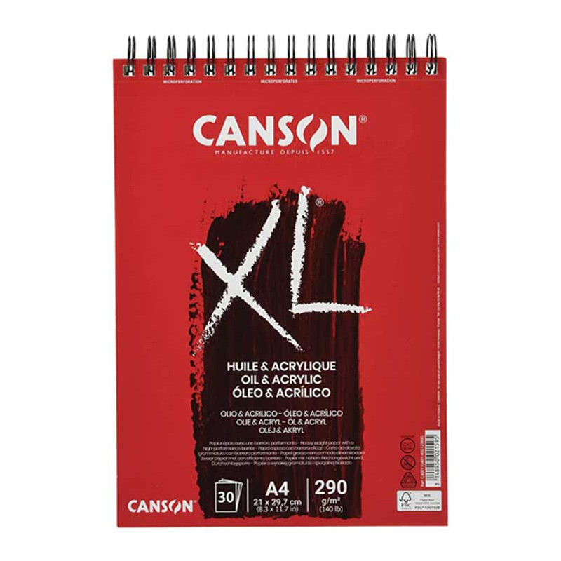 Les <STRONG>blocs papier XL® Huile et Acrylique Canson</STRONG> sont dédiés à la peinture à l'huile et pour obtenir des effets d
