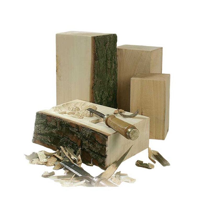 etc. bois de basse le bricolage Kisbeibi Lot de 4 blocs en bois de tilleul Pour la sculpture sculpté 