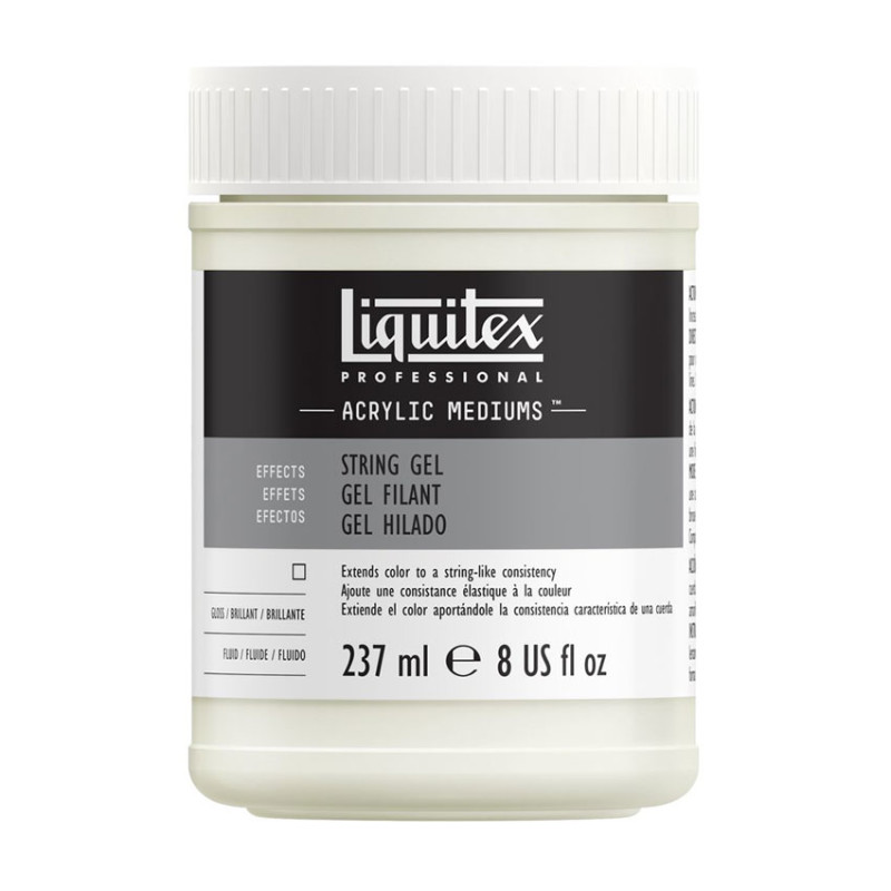 Mélangé à des couleurs acryliques puis brossé, le <STRONG>gel filant Liquitex</STRONG> permet de créer d’impressionnants effets 