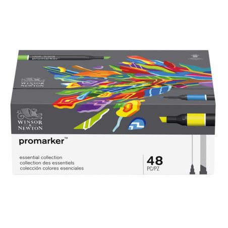 <STRONG>Coffret de 48 marqueurs Promarker Winsor et Newton</STRONG>® pour débuter ou compléter votre collection de couleurs.