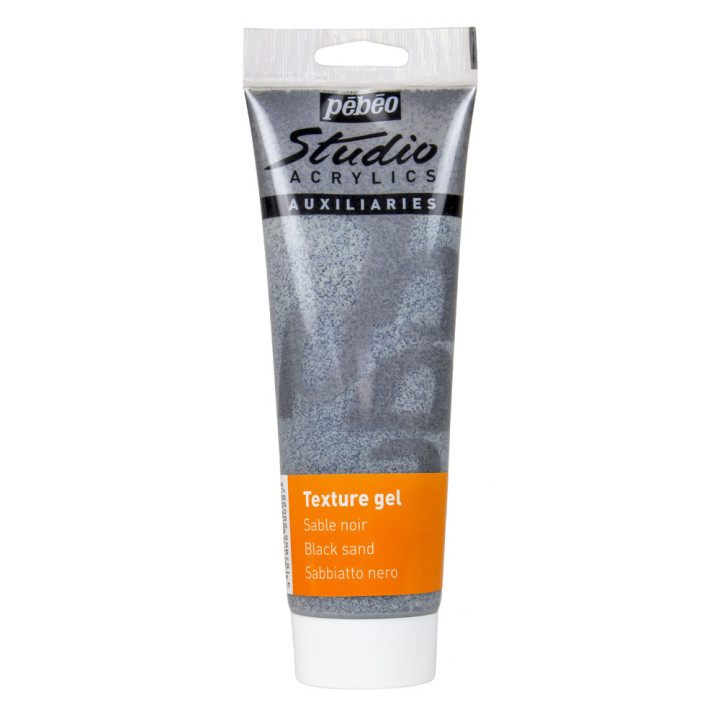 Prêt à l’emploi, ce <STRONG>gel de texture sable noir</STRONG> aux propriétés granuleuses est ouvert à toutes idées de créations