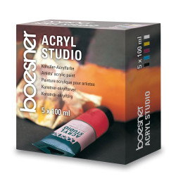 Coffret Peinture Acrylique 24 Tubes de Couleurs Kit de Peinture