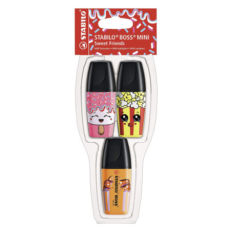 Les <STRONG>STABILO BOSS MINI SWEET Friends</STRONG> offrent des couleurs pour surligner avec gourmandise.