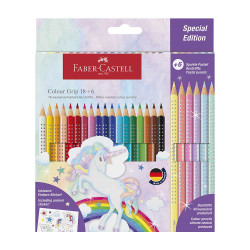 Les <STRONG>crayons aquarellables Colour Grip Faber Castell</STRONG> offrent une forme triangulaire ergonomique pour une bonne p
