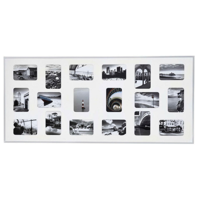 Cadre Photo Argenté - 30x30x25 Cm - Rectangle - Modèle Superbe Comme Neuf