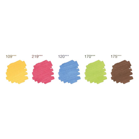 Découvrez la boite de <STRONG>5 feutres Pitt Artist Pen Dual Marker Faber Castell</STRONG> composée des couleurs jaune de chrome