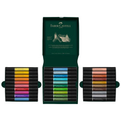 Découvrez le coffret de <STRONG>30 feutres Pitt Artist Pen Dual Marker Faber Castell</STRONG> aux couleurs vives et éclatantes. 