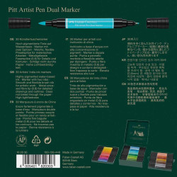Découvrez le coffret de <STRONG>30 feutres Pitt Artist Pen Dual Marker Faber Castell</STRONG> aux couleurs vives et éclatantes. 