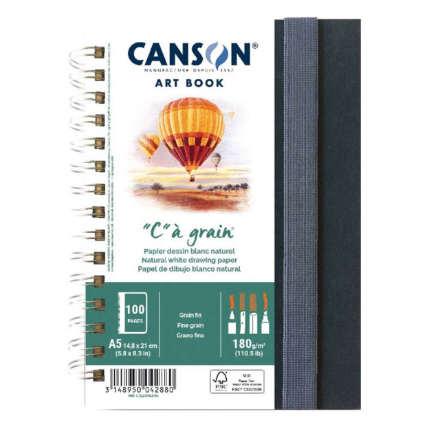 Découvrez le <STRONG>carnet à dessin Art Book « C » à grain Canson</STRONG>, un carnet à dessin de 100 pages spiralé au format A