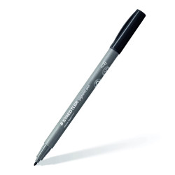 Découvrez le set de 2 feutres Pigment Pen 376 Staedtler, un feutre à encre de Chine noire avec une pointe ronde de 1 mm.