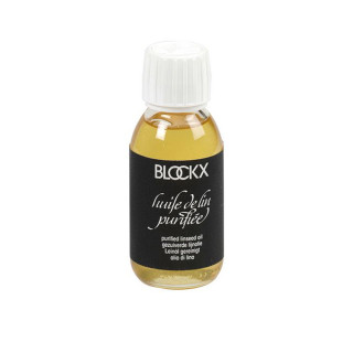 Découvrez l’huile de lin purifiée Blocks en flacon en verre de 125ml, parfait pour la peinture à l’huile.