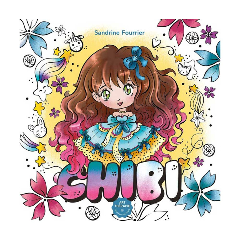 Découvrez le carnet de coloriage « Chibi » avec des dessins à colorier illustrés par Sandrine Fourrier, édition Hachette.