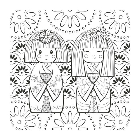 Découvrez le carnet de coloriage « Chibi » avec des dessins à colorier illustrés par Sandrine Fourrier, édition Hachette.