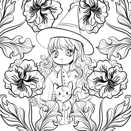 Découvrez le carnet de coloriage « Chibi » avec des dessins à colorier illustrés par Sandrine Fourrier, édition Hachette.