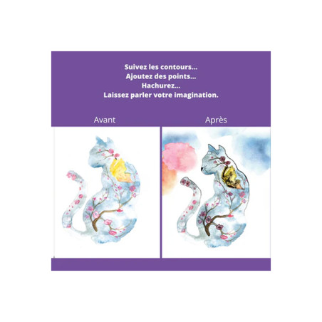Découvrez le carnet de coloriage inversé « Voyages Imaginaires », édition Un Dimanche Après-midi, composé d’une cinquantaine d’a