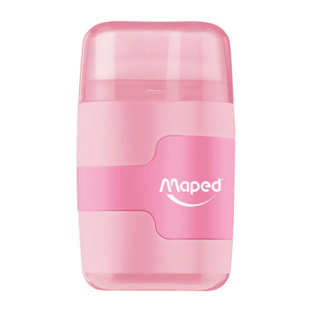 Découvrez le taille-crayon gomme 2-en-1 Maped composé de 2 trous, un petit gadget à avoir dans sa trousse. Disponible en 3 coule