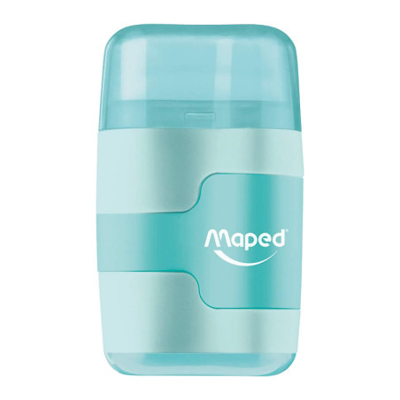 Découvrez le taille-crayon gomme 2-en-1 Maped composé de 2 trous, un petit gadget à avoir dans sa trousse. Disponible en 3 coule