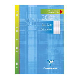 Découvrez l’étui de 100 feuilles simples Clairefontaine, format 21 x 29,7 cm, grands carreaux, perforées. Parfait pour l’école o