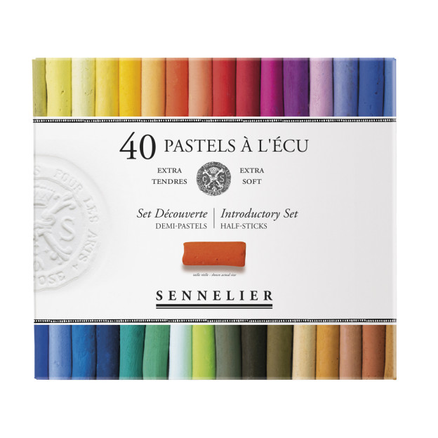 Cette <STRONG>boîte de 40 demi-pastel tendre à l’écu</STRONG> est parfaite pour les étudiants et les débutants, elle permet de d