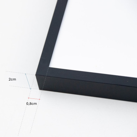 Découvrez les cadres avec verre en aluminium Boesner, finition noir mat, disponibles en différents formats. Parfait pour mettre 