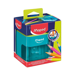 Découvrez le taille-crayon Turbo Twist électrique Maped, il possède un réservoir transparent, ce qui garantit un nettoyage plus 