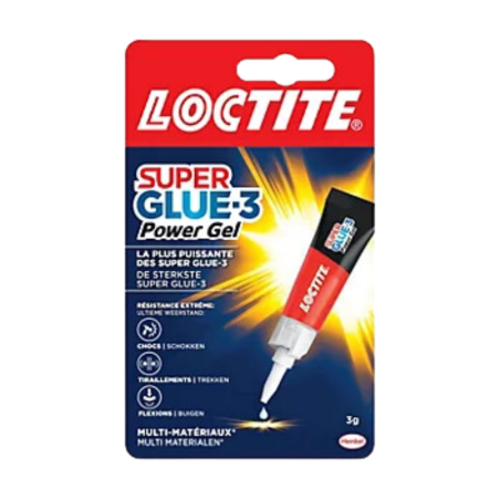 Découvrez le tube de colle liquide extra forte Power Gel de Loctite, il assure une prise instantanée en quelques secondes sur la