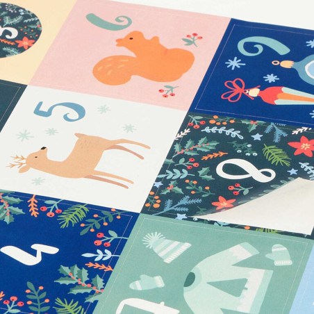 Découvrez le sachet de 24 stickers Woodsy Christmas pour calendrier de l’Avent DIY, de très jolis autocollants sous la thématiqu