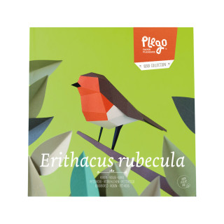 Découvrez la maquette Erithacus Rubecula de la marque Plego, une maquette origami représentant un rouge-gorge à plier et à assem